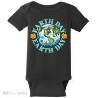 Earth Day Every Day Rainbow Globe Save The Planet Baby Bodysuit thumb 0
