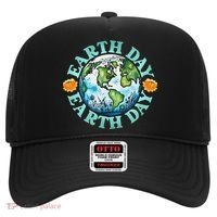 Earth Day Every Day Rainbow Globe Save The Planet Hat thumb 0