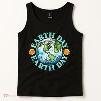 Earth Day Every Day Rainbow Globe Save The Planet Tank Top thumb 2