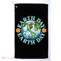 Earth Day Every Day Rainbow Globe Save The Planet Golf Towel thumb 0