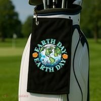 Earth Day Every Day Rainbow Globe Save The Planet Golf Towel thumb 2