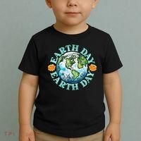 Earth Day Every Day Rainbow Globe Save The Planet Toddler T-Shirt thumb 2