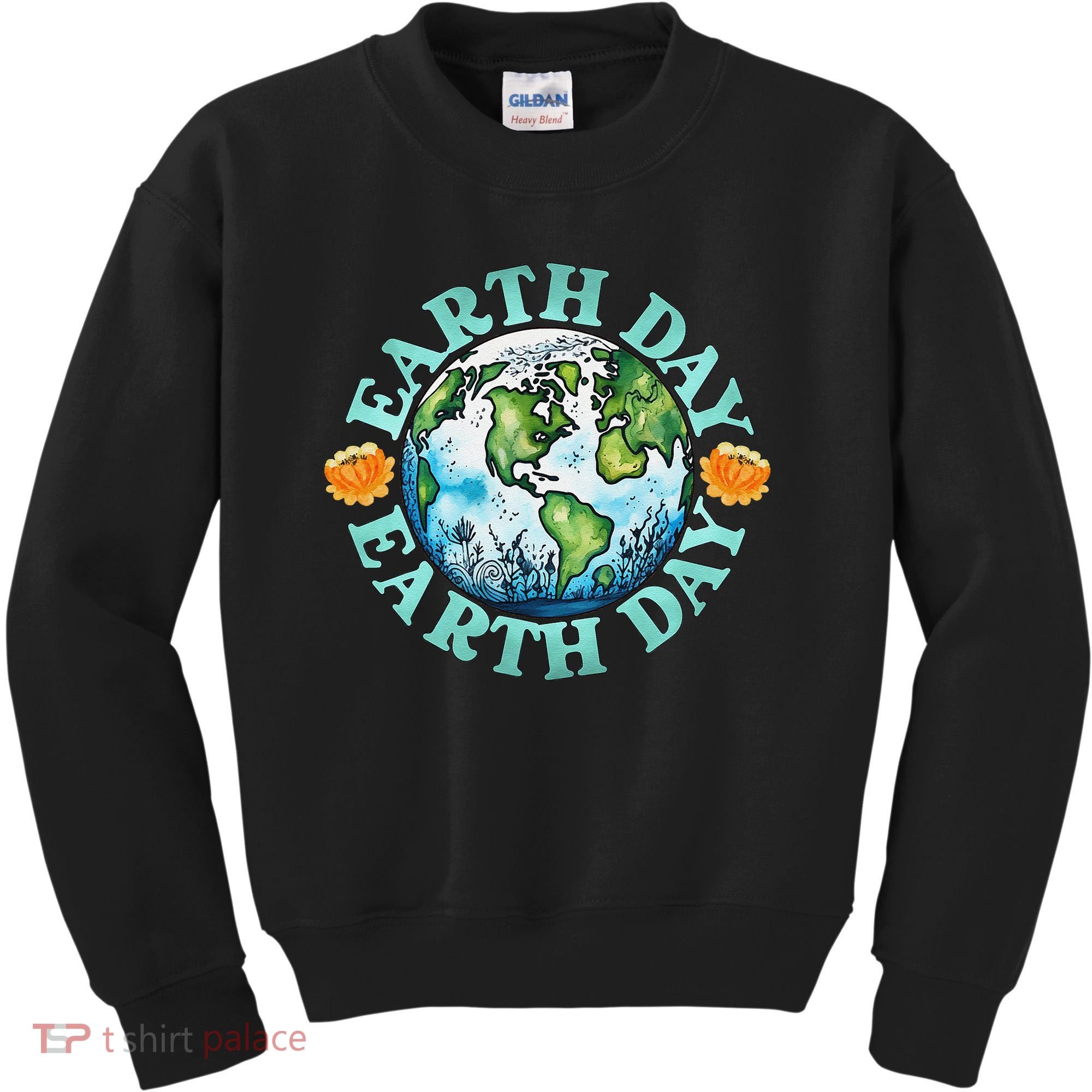 Earth Day Every Day Rainbow Globe Save The Planet Kids Sweatshirt