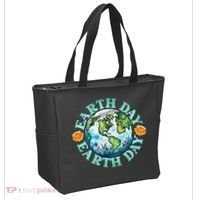Earth Day Every Day Rainbow Globe Save The Planet Tote Bag thumb 2
