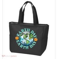 Earth Day Every Day Rainbow Globe Save The Planet Tote Bag thumb 3