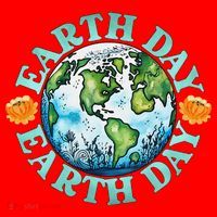 Earth Day Every Day Rainbow Globe Save The Planet Santa Hat thumb 1