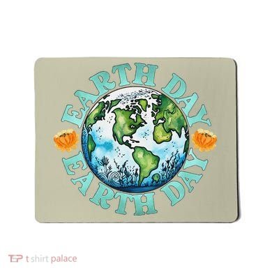 Earth Day Every Day Rainbow Globe Save The Planet Mousepad