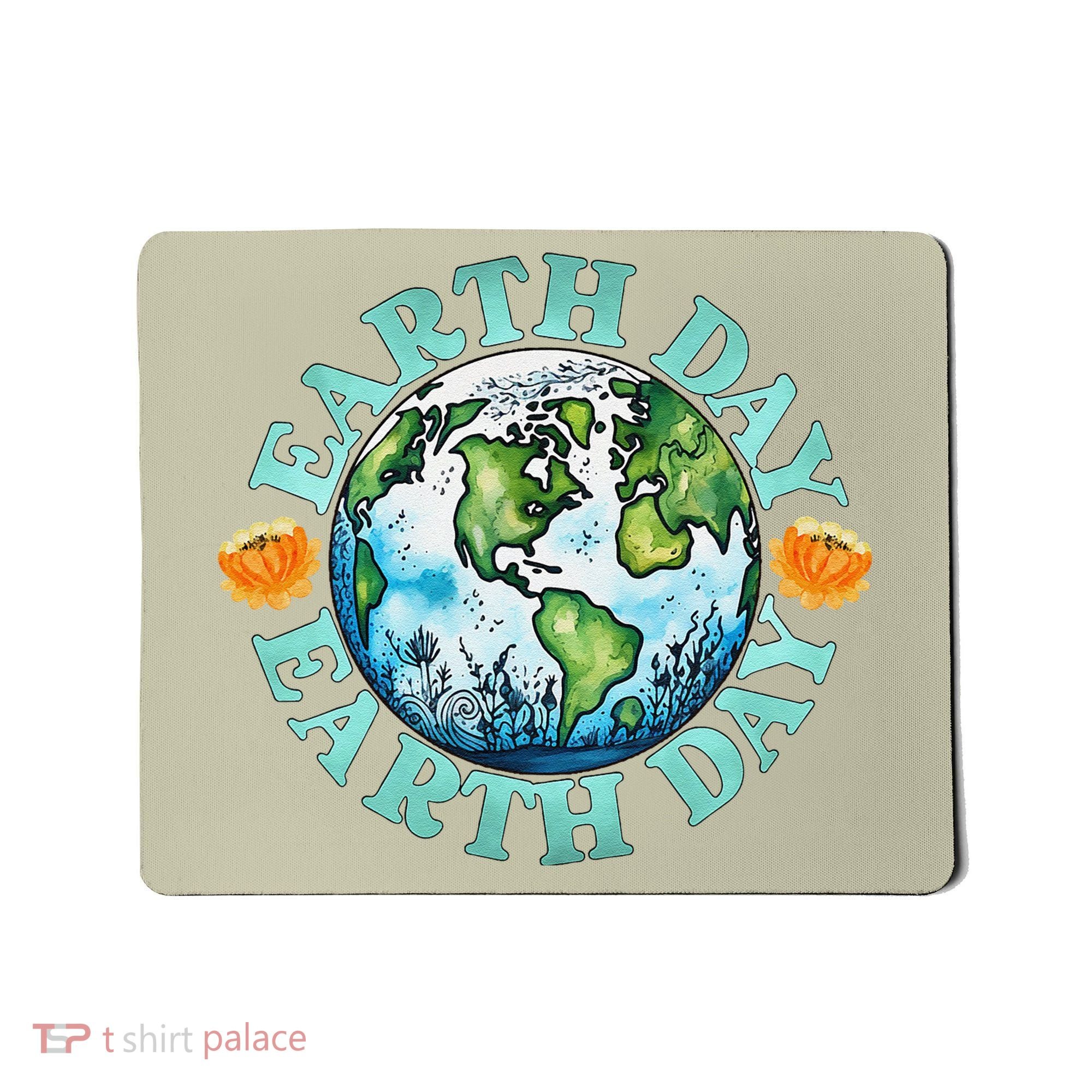 Earth Day Every Day Rainbow Globe Save The Planet Mousepad