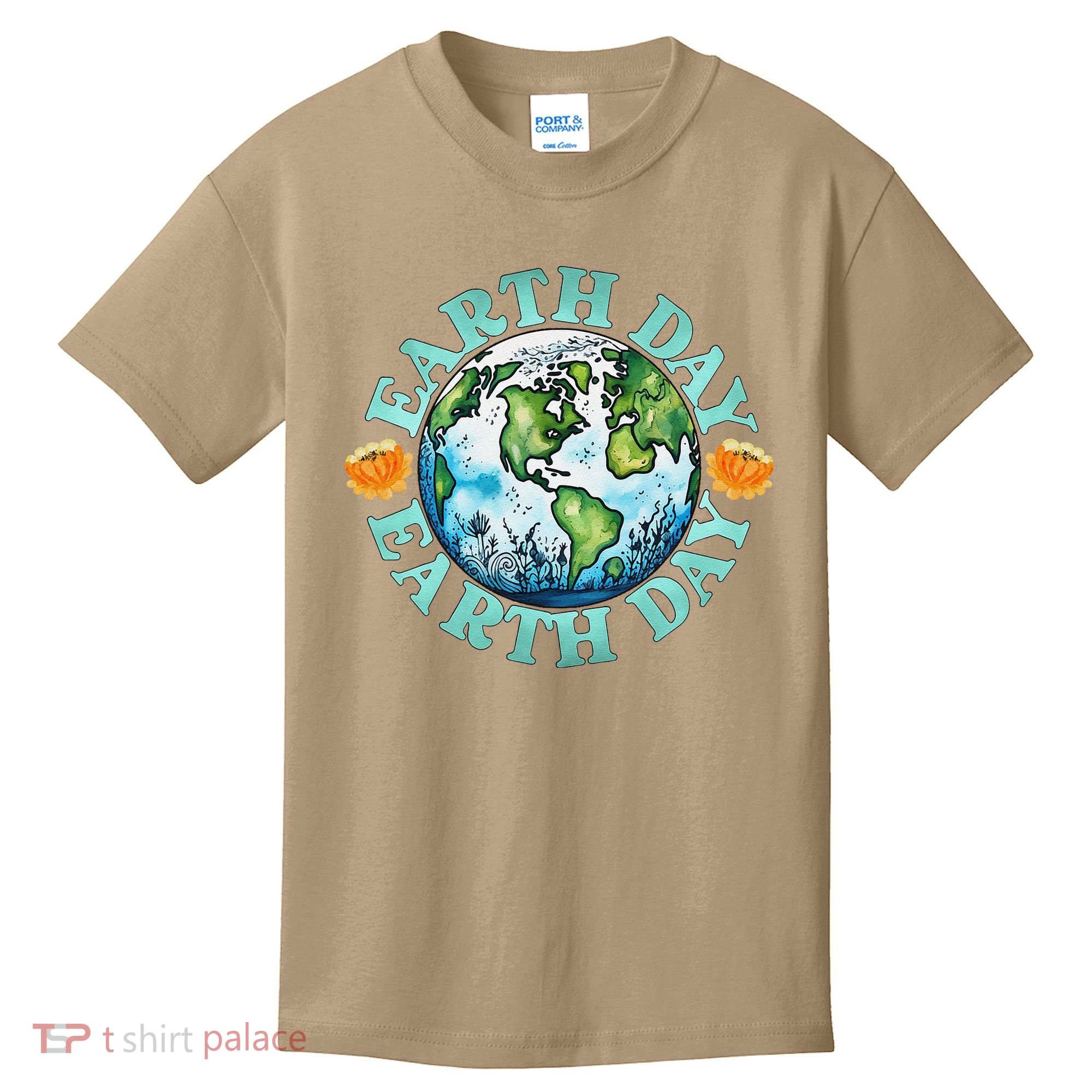 Earth Day Every Day Rainbow Globe Save The Planet Kids T-Shirt