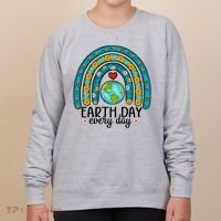 Earth Day Every Day Save Our Planet Rainbow Tree Women's Sweatshirt thumb 0