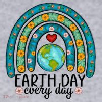 Earth Day Every Day Save Our Planet Rainbow Tree Women's Sweatshirt thumb 2
