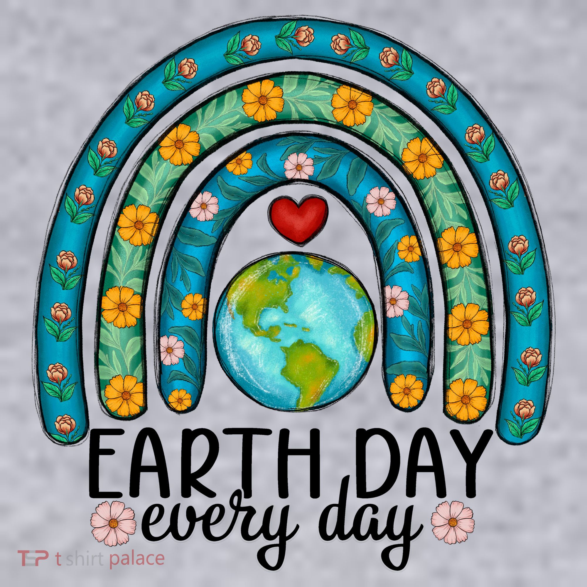 Earth Day Every Day Save Our Planet Rainbow Tree Women's Sweatshirt
