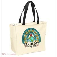 Earth Day Every Day Save Our Planet Rainbow Tree Tote Bag thumb 2