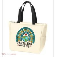 Earth Day Every Day Save Our Planet Rainbow Tree Tote Bag thumb 3
