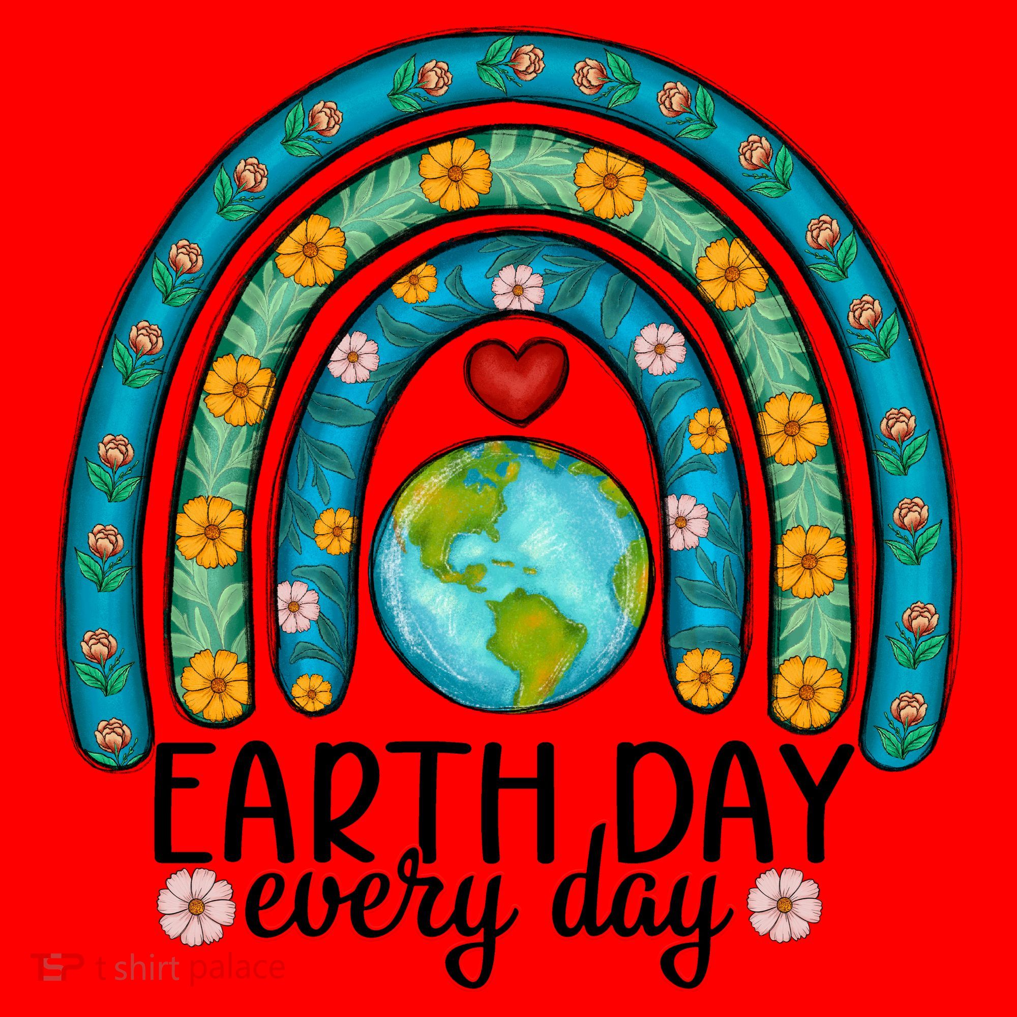 Earth Day Every Day Save Our Planet Rainbow Tree Santa Hat