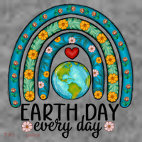 Earth Day Every Day Save Our Planet Rainbow Tree Toddler Hoodie thumb 2