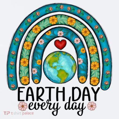 Earth Day Every Day Save Our Planet Rainbow Tree Sueded Cloud Jersey T-Shirt