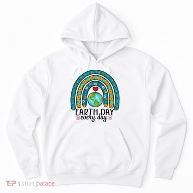 Earth Day Every Day Save Our Planet Rainbow Tree Hoodie