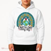 Earth Day Every Day Save Our Planet Rainbow Tree Hoodie thumb 2