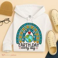 Earth Day Every Day Save Our Planet Rainbow Tree Hoodie thumb 4