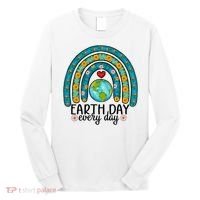 Earth Day Every Day Save Our Planet Rainbow Tree Long Sleeve Shirt thumb 0