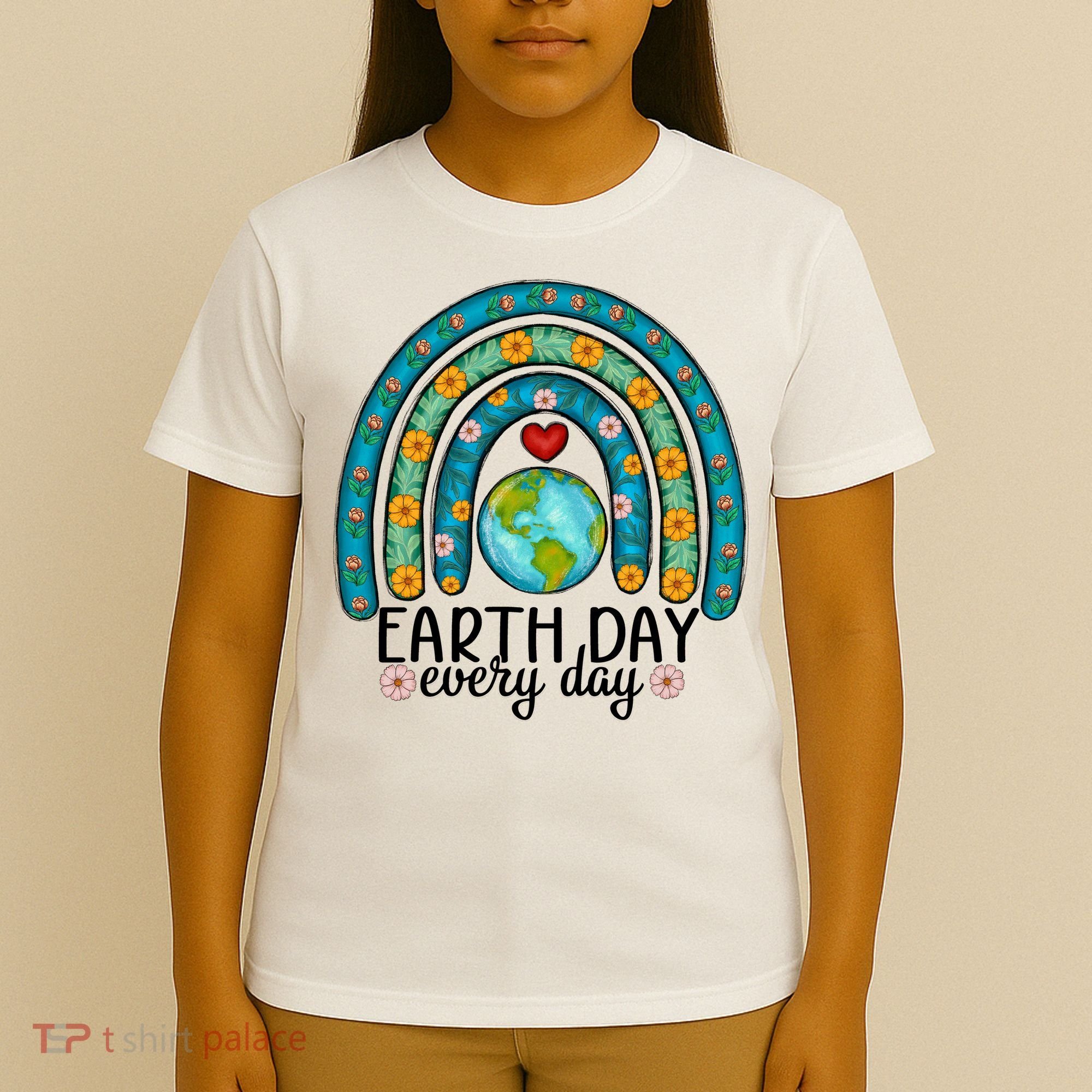 Earth Day Every Day Save Our Planet Rainbow Tree T-Shirt