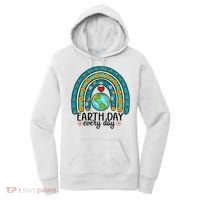 Earth Day Every Day Save Our Planet Rainbow Tree Women's Hoodie thumb 0