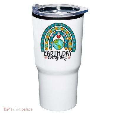 Earth Day Every Day Save Our Planet Rainbow Tree Tumbler