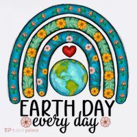 Earth Day Every Day Save Our Planet Rainbow Tree Mousepad thumb 1