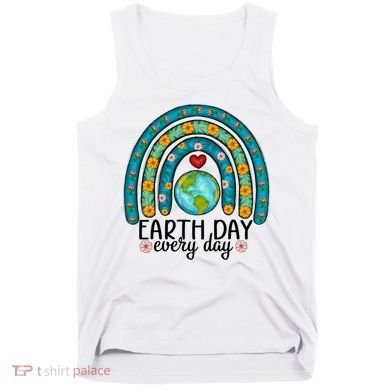Earth Day Every Day Save Our Planet Rainbow Tree Tank Top
