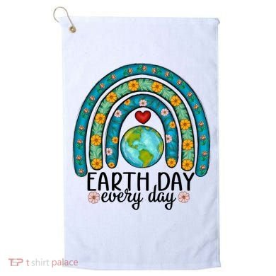 Earth Day Every Day Save Our Planet Rainbow Tree Golf Towel
