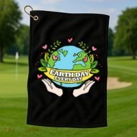 Earth Day Everyday Awareness Golf Towel thumb 1