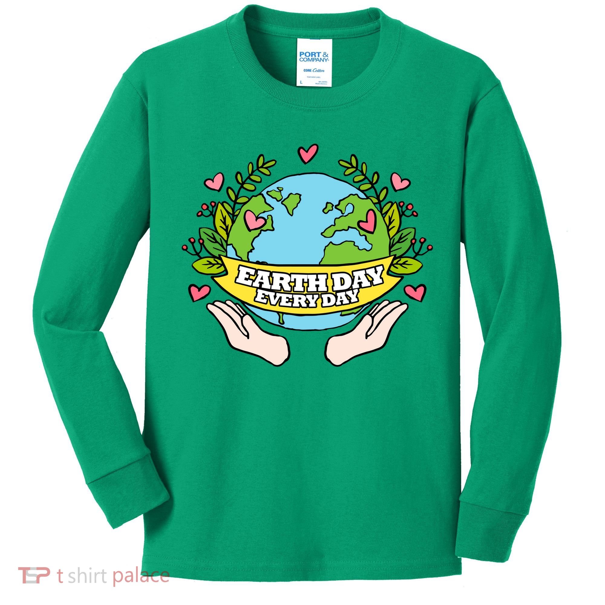 Earth Day Everyday Awareness Kids Long Sleeve Shirt