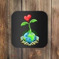 Earth Day Everyday Nature Heart Coaster thumb 0