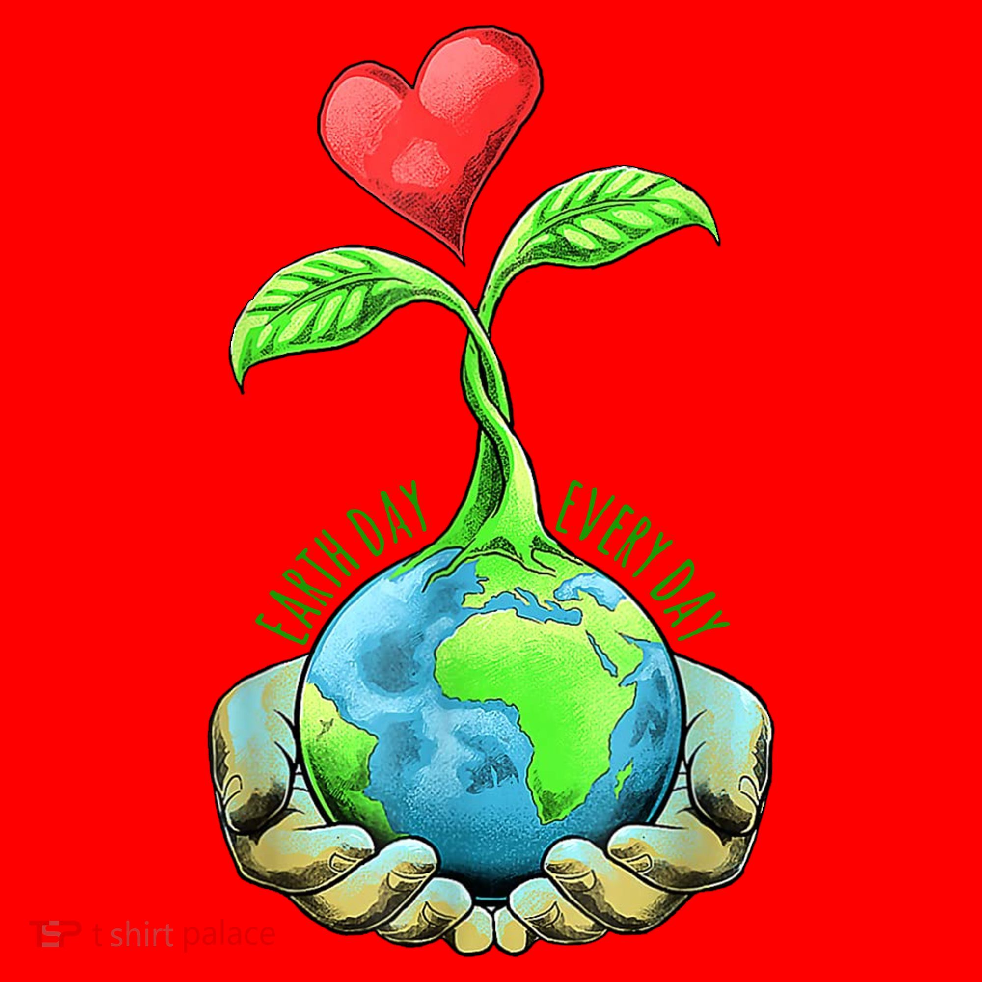 Earth Day Everyday Nature Heart Santa Hat