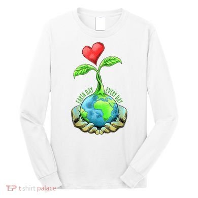 Earth Day Everyday Nature Heart Long Sleeve Shirt