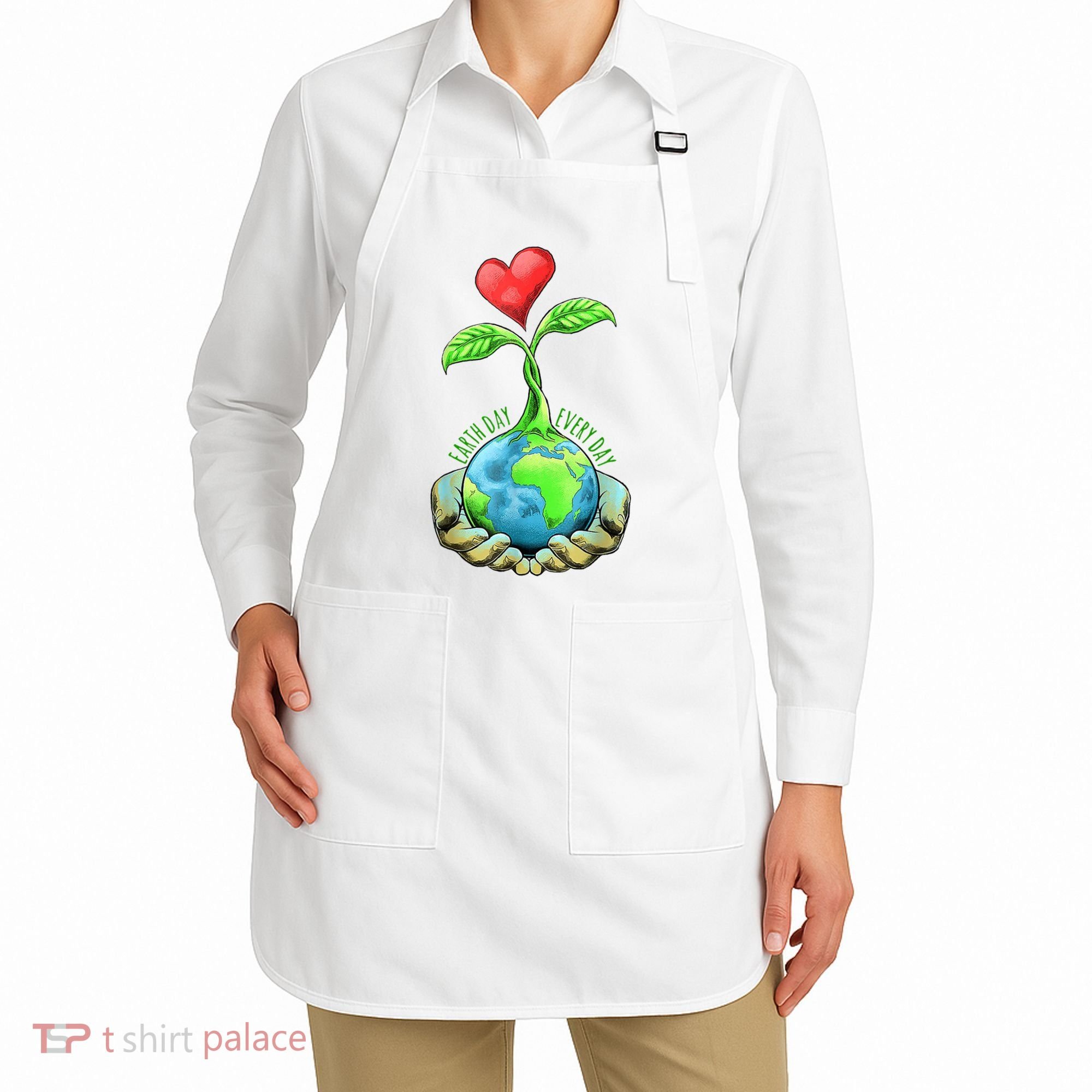 Earth Day Everyday Nature Heart Apron