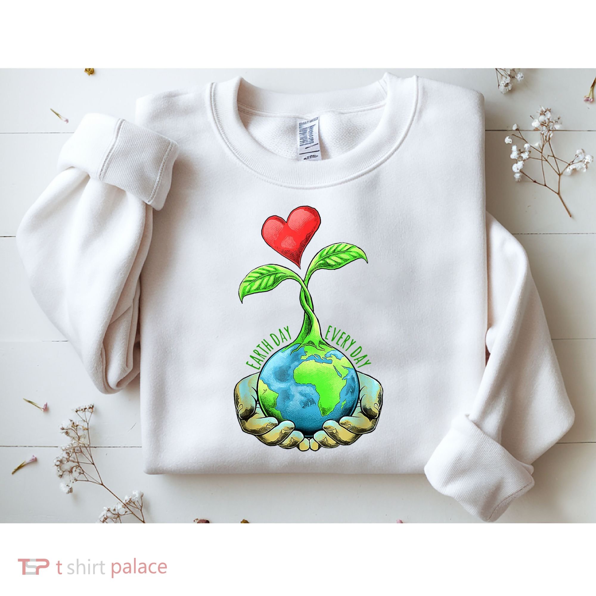 Earth Day Everyday Nature Heart Sweatshirt