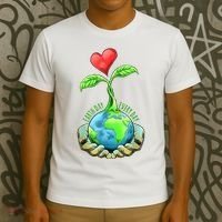 Earth Day Everyday Nature Heart T-Shirt thumb 3