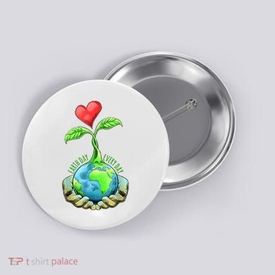 Earth Day Everyday Nature Heart Button
