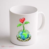 Earth Day Everyday Nature Heart Coffee Mug thumb 1