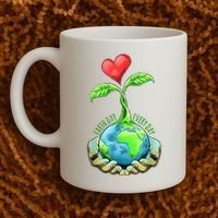Earth Day Everyday Nature Heart Coffee Mug thumb 2