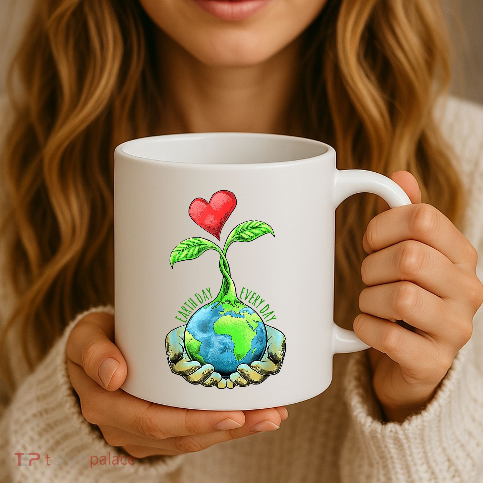Earth Day Everyday Nature Heart Coffee Mug