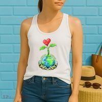 Earth Day Everyday Nature Heart Women's Tank Top thumb 2