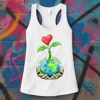 Earth Day Everyday Nature Heart Women's Tank Top thumb 3