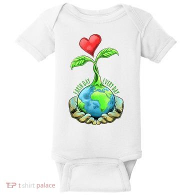 Earth Day Everyday Nature Heart Baby Bodysuit
