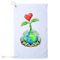 Earth Day Everyday Nature Heart Golf Towel thumb 0