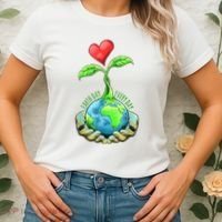 Earth Day Everyday Nature Heart Women's T-Shirt thumb 2