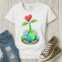 Earth Day Everyday Nature Heart Women's T-Shirt thumb 3