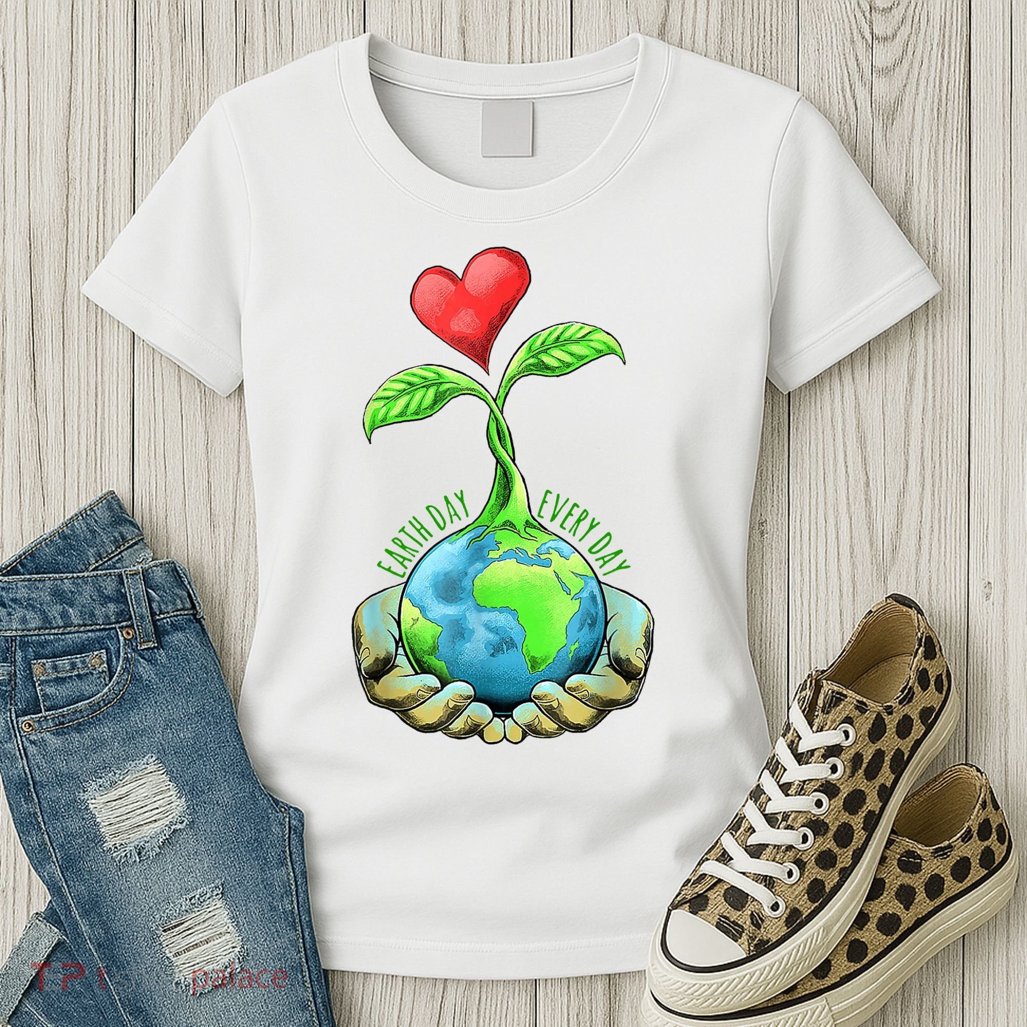 Earth Day Everyday Nature Heart Women's T-Shirt